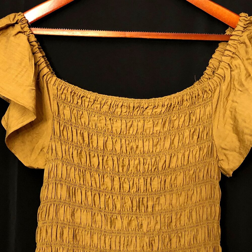 Beautiful  Moon River Smocked Bodice Cotton Long Dress: Size M